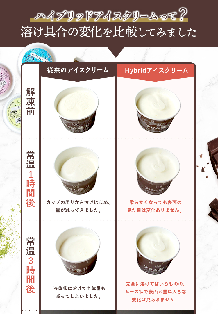 新発想のアイスクリーム hybridマルチアイス
